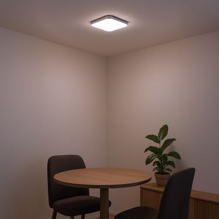 LED-taklampa NEMO LED/11W/230V 26x26 cm blank krom