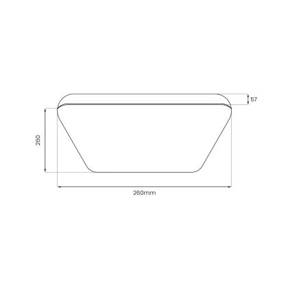 LED-taklampa NEMO LED/11W/230V 26x26 cm blank krom