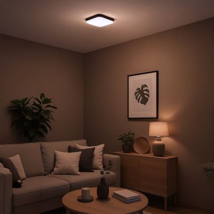 LED taklampa NEMO LED/11W/230V 26x26 cm svart