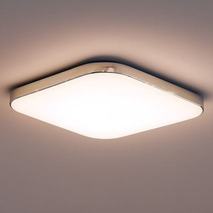 LED taklampa NEMO LED/36W/230V 50x50 cm blank krom