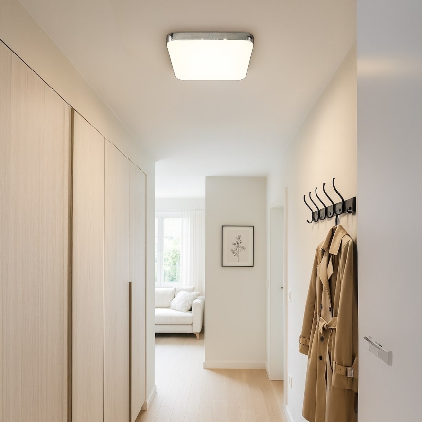 LED taklampa NEMO LED/36W/230V 50x50 cm blank krom