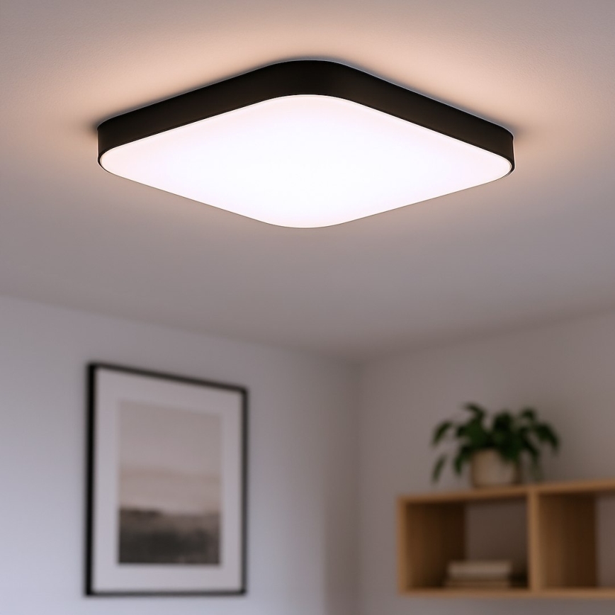 LED-taklampa NEMO LED/36W/230V 50x50 cm svart