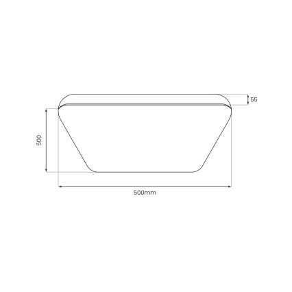 LED-taklampa NEMO LED/36W/230V 50x50 cm svart