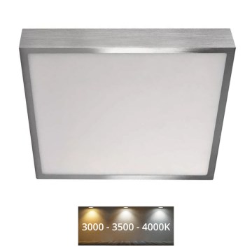 LED taklampa NEXXO LED/28,5W/230V 3000/3500/4000K 30x30 cm matt krom