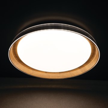 LED taklampa NIFU LED/17,8W/230V diameter 43 cm vit/brun