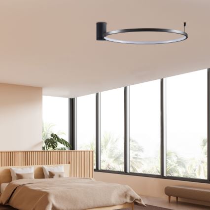 LED taklampa NOEMI LED/20W/230V 4000K diameter 50 cm svart