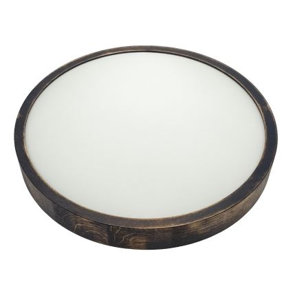 LED taklampa OAK SMOKY SLIM LED/36W/230V 4000K Ø 37 cm ek/mörkbrun