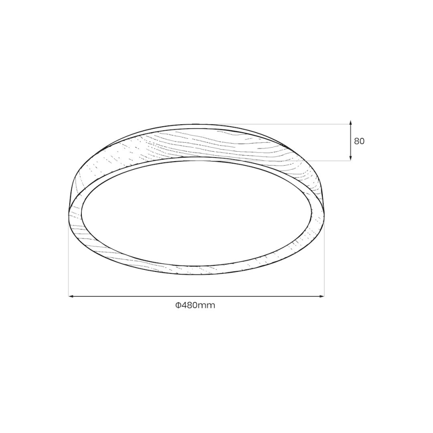 LED-taklampa ORINOKO LED/36W/230V Ø 48 cm beige
