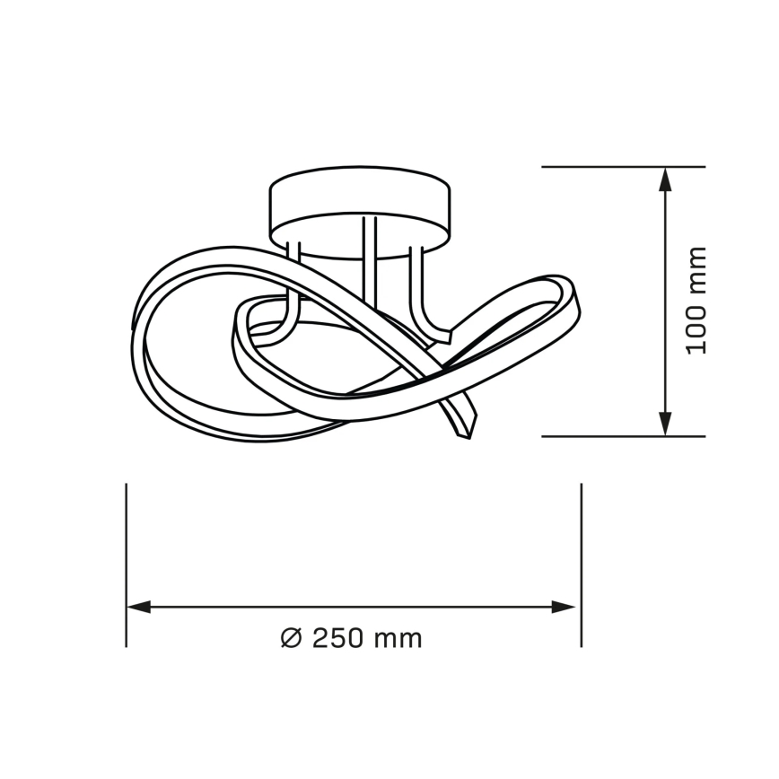 LED taklampa OSKAR LED/15W/230V Ø 25 cm svart