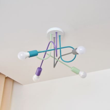 LED Takmonterad taklampa OXFORD 4xE27/10W/230V