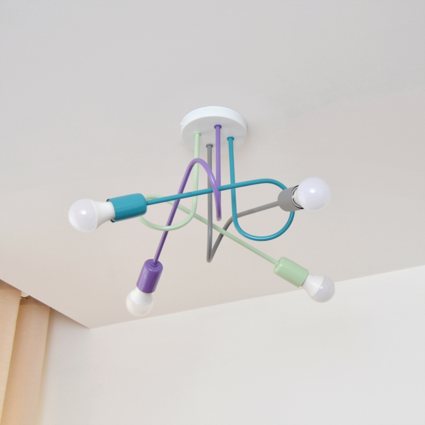 LED Takmonterad taklampa OXFORD 4xE27/10W/230V