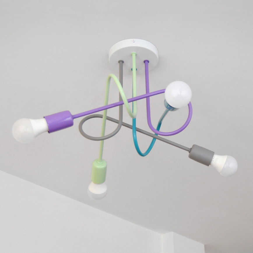 LED Takmonterad taklampa OXFORD 4xE27/10W/230V