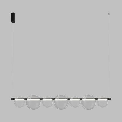LED-taklampa på vajer ATOLA LED/19W/230V svart/klar