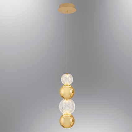 LED-taklampa på vajer CREMONA LED/7W/230V 3000K guld