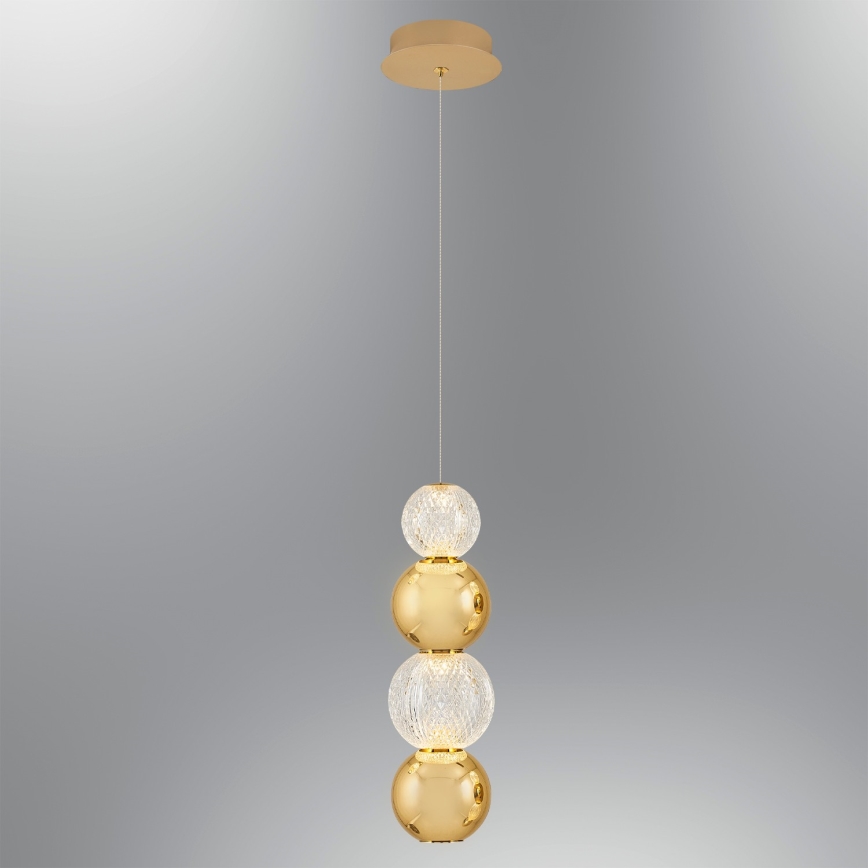 LED-taklampa på vajer CREMONA LED/7W/230V 3000K guld