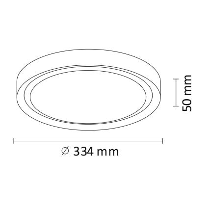 LED taklampa PERSE LED/15W/230V svart