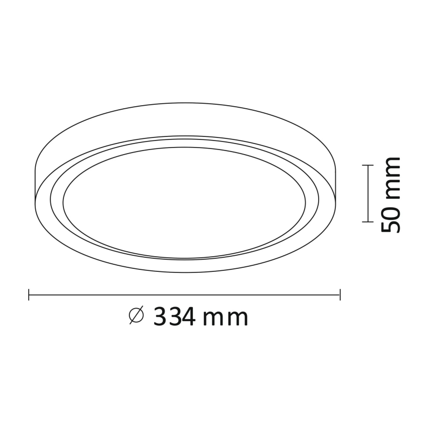 LED taklampa PERSE LED/15W/230V svart