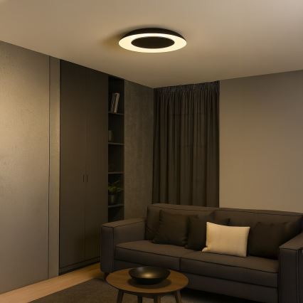 LED taklampa PIATTINO LED/30W/230V 3000/4000/6000K Ø 40 cm svart