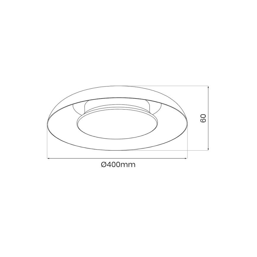 LED taklampa PIATTINO LED/30W/230V 3000/4000/6000K Ø 40 cm svart