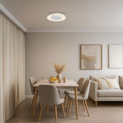 LED-taklampa PIATTINO LED/30W/230V 3000/4000/6000K Ø 40 cm vit