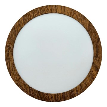 LED taklampa RING LED/12W/230V 4200K diameter 16 cm brun