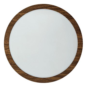 LED taklampa RING LED/18W/230V 4200K diameter 21 cm brun