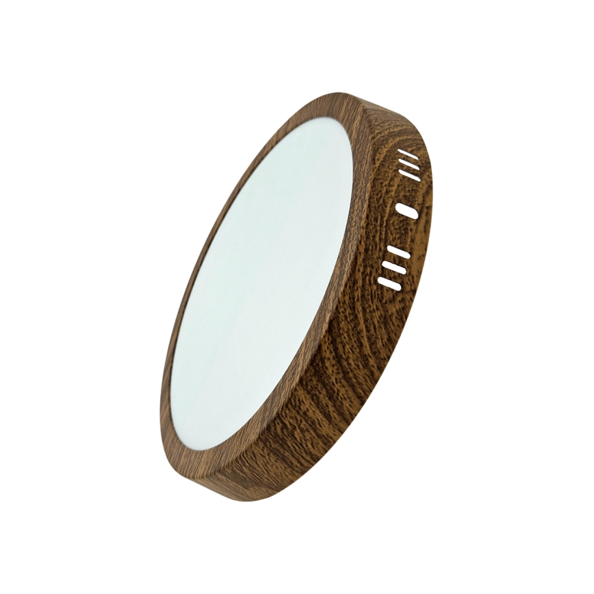 LED taklampa RING LED/18W/230V 4200K diameter 21 cm brun