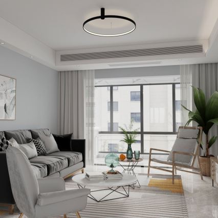 LED-taklampa RING S LED/34W/230V 3000/4000/6000K Ø 60 cm svart