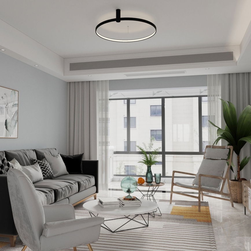 LED-taklampa RING S LED/34W/230V 3000/4000/6000K Ø 60 cm svart