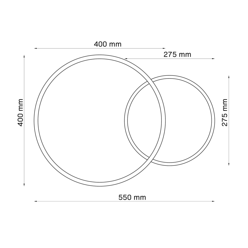 LED taklampa ROMAN LED/33W/230V 4000K svart