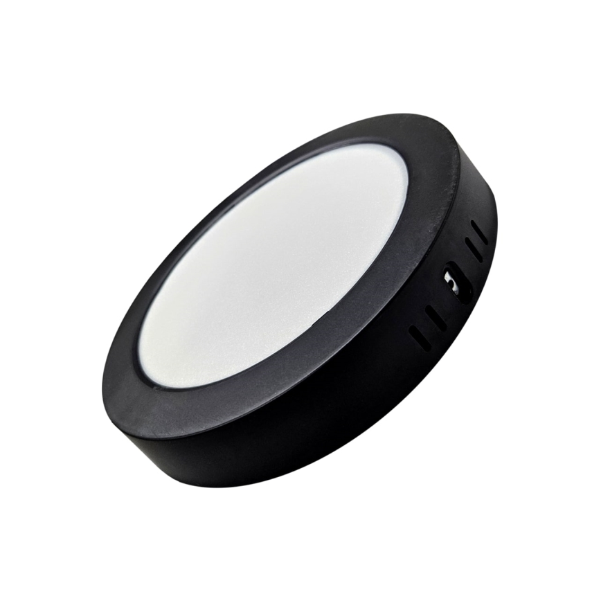 LED taklampa ROUND LED/18W/230V 4000K diameter 21,7 cm svart