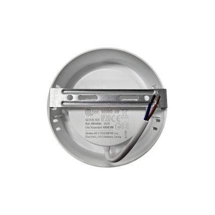 LED taklampa ROUND LED/6W/230V 4000K diameter 12,1 cm vit