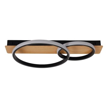 LED-taklampa ROWENA LED/14W/230V svart/brun