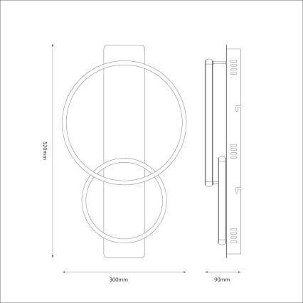 LED-taklampa ROWENA LED/14W/230V svart/brun