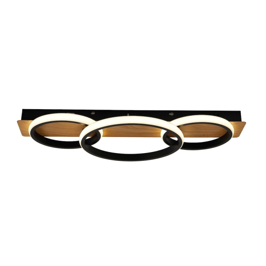 LED-taklampa ROWENA LED/18W/230V svart/brun