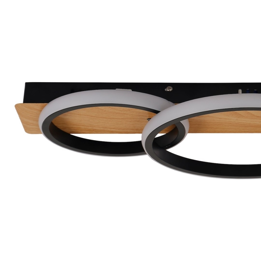 LED-taklampa ROWENA LED/18W/230V svart/brun