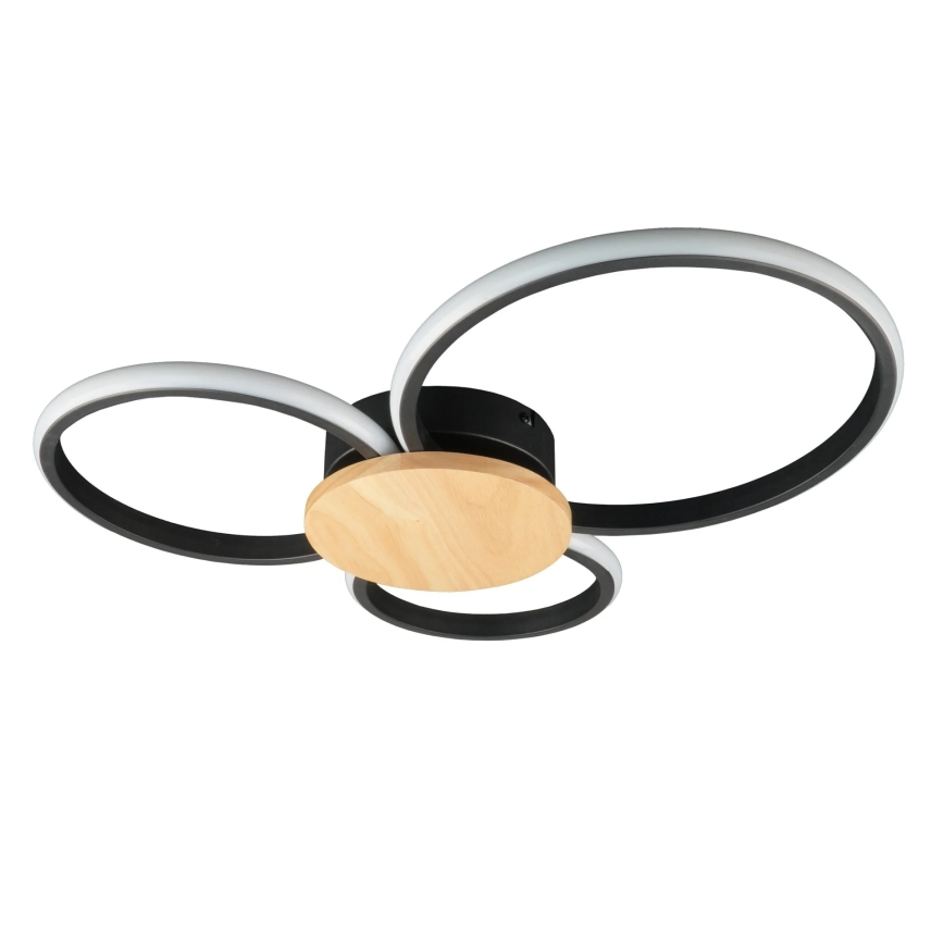 LED taklampa SABINA LED/38W/230V gummiträ