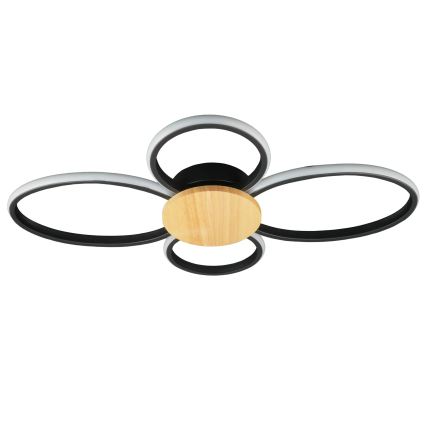 LED taklampa SABINA LED/38W/230V gummiträ