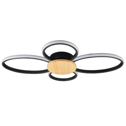 LED taklampa SABINA LED/38W/230V gummiträ