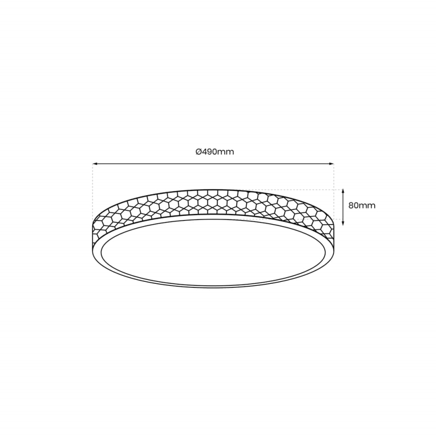 LED taklampa SHINY LED/34W/230V genomskinlig