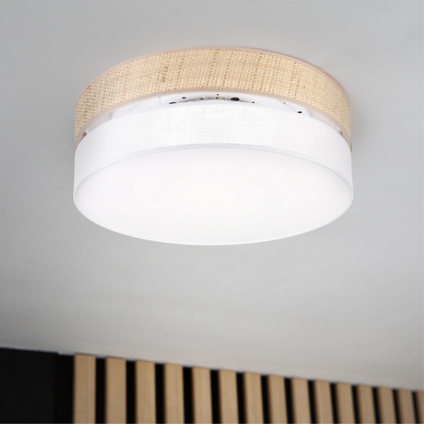 LED-taklampa SIRJA BOHO LED/36W/230V 4000K Ø 45 cm beige/vit