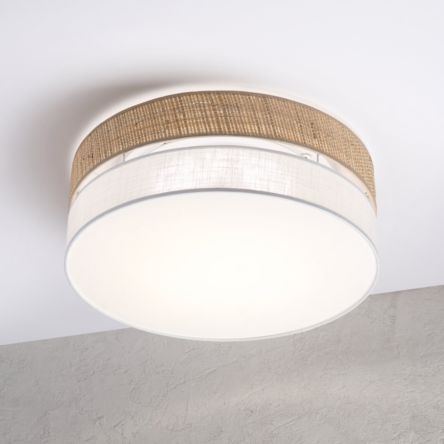 LED-taklampa SIRJA BOHO LED/36W/230V 4000K Ø 45 cm beige/vit