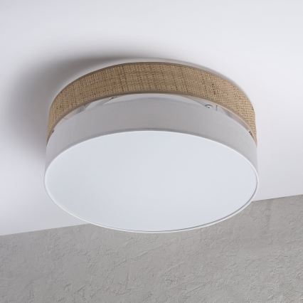 LED-taklampa SIRJA BOHO LED/36W/230V 4000K Ø 45 cm beige/vit