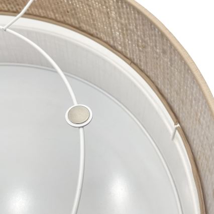 LED-taklampa SIRJA BOHO LED/36W/230V 4000K Ø 45 cm beige/vit