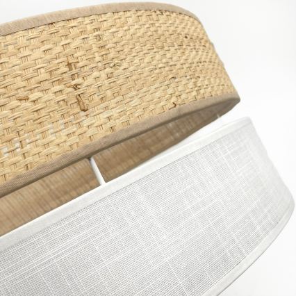 LED-taklampa SIRJA BOHO LED/36W/230V 4000K Ø 45 cm beige/vit