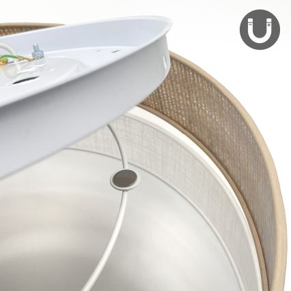 LED-taklampa SIRJA BOHO LED/36W/230V 4000K Ø 45 cm beige/vit