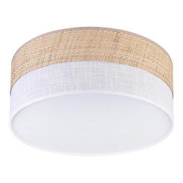 LED-taklampa SIRJA BOHO LED/20W/230V 4000K Ø 35 cm beige/vit