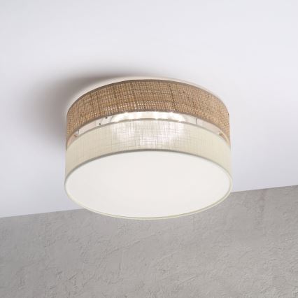 LED-taklampa SIRJA BOHO LED/20W/230V 4000K Ø 35 cm beige/krämvit