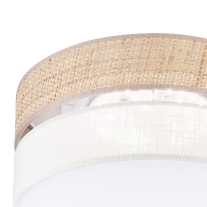 LED-taklampa SIRJA BOHO LED/20W/230V 4000K Ø 35 cm beige/krämvit
