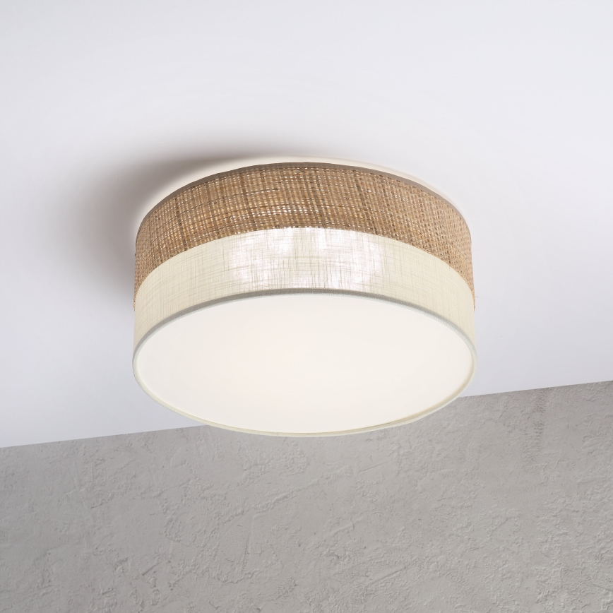 LED-taklampa SIRJA BOHO LED/20W/230V 4000K Ø 35 cm beige/krämvit
